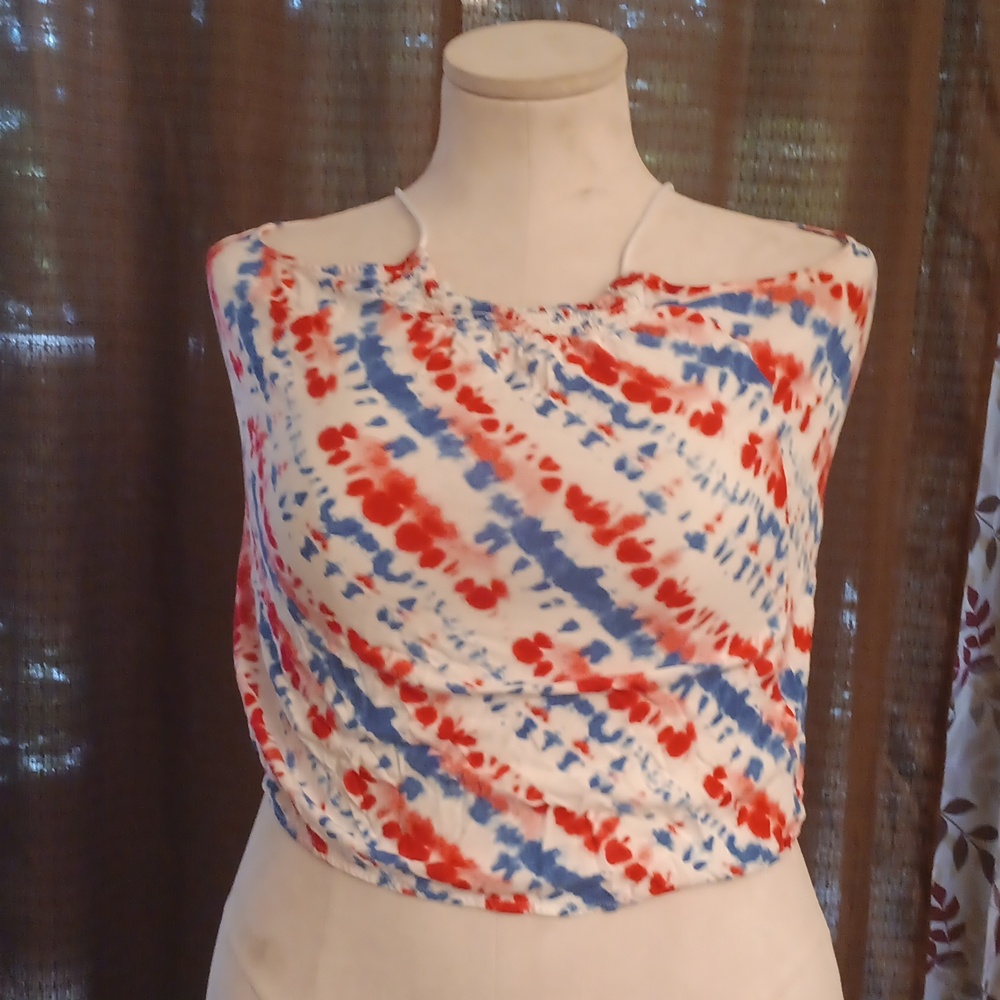 Red white and blue sun shirt